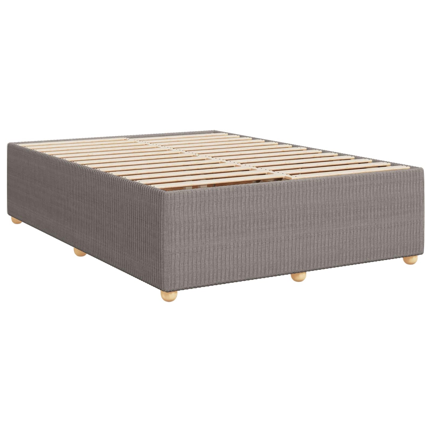 vidaXL Κρεβάτι box spring με στρώμα Taupe 140 x 190 cm Ύφασμα