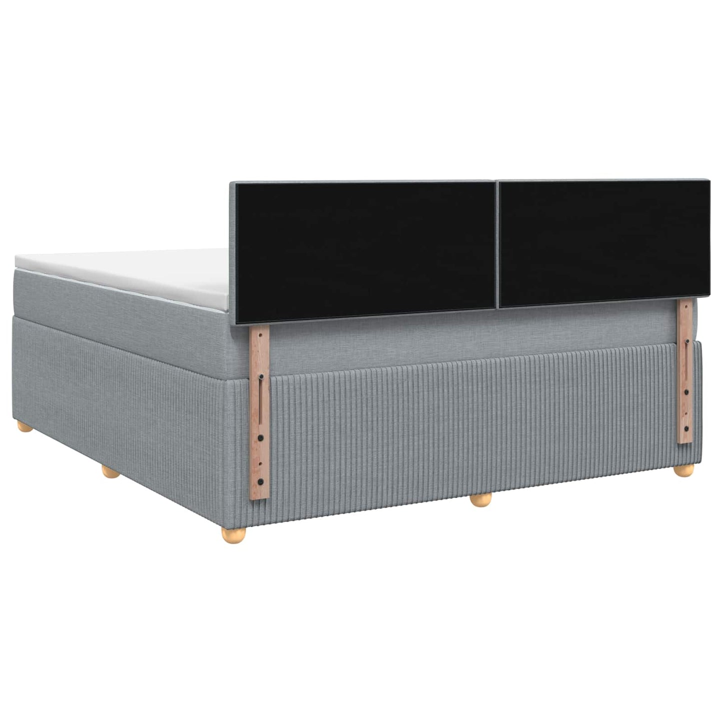 vidaXL Κρεβάτι box spring με στρώμα Ανοιχτό γκρι 140 x 200 cm Ύφασμα
