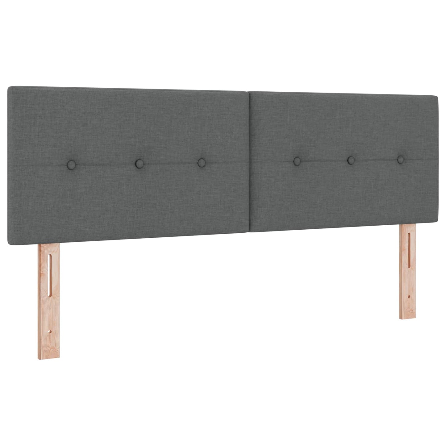 vidaXL Κρεβάτι box spring με στρώμα Σκούρο Γκρι 140 x 200 cm Ύφασμα