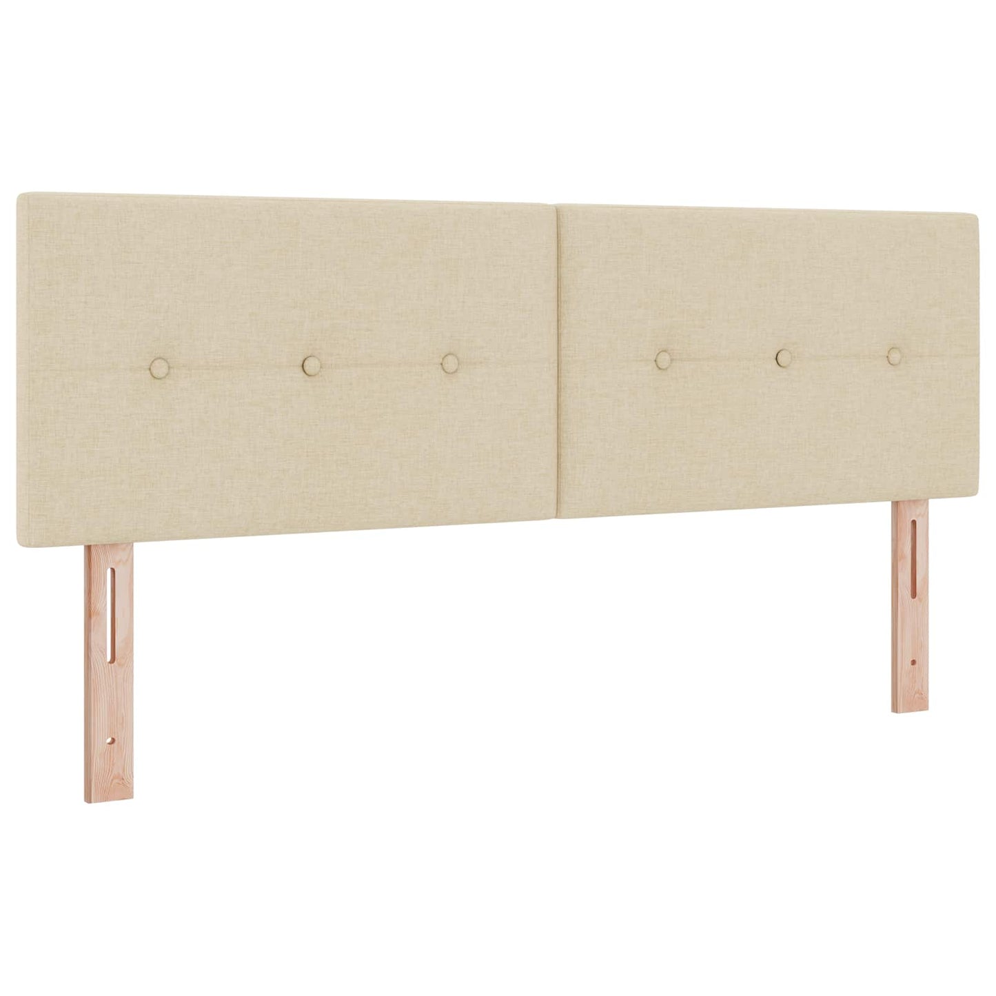 vidaXL Κρεβάτι box spring με στρώμα Κρεμ 140 x 200 cm Ύφασμα