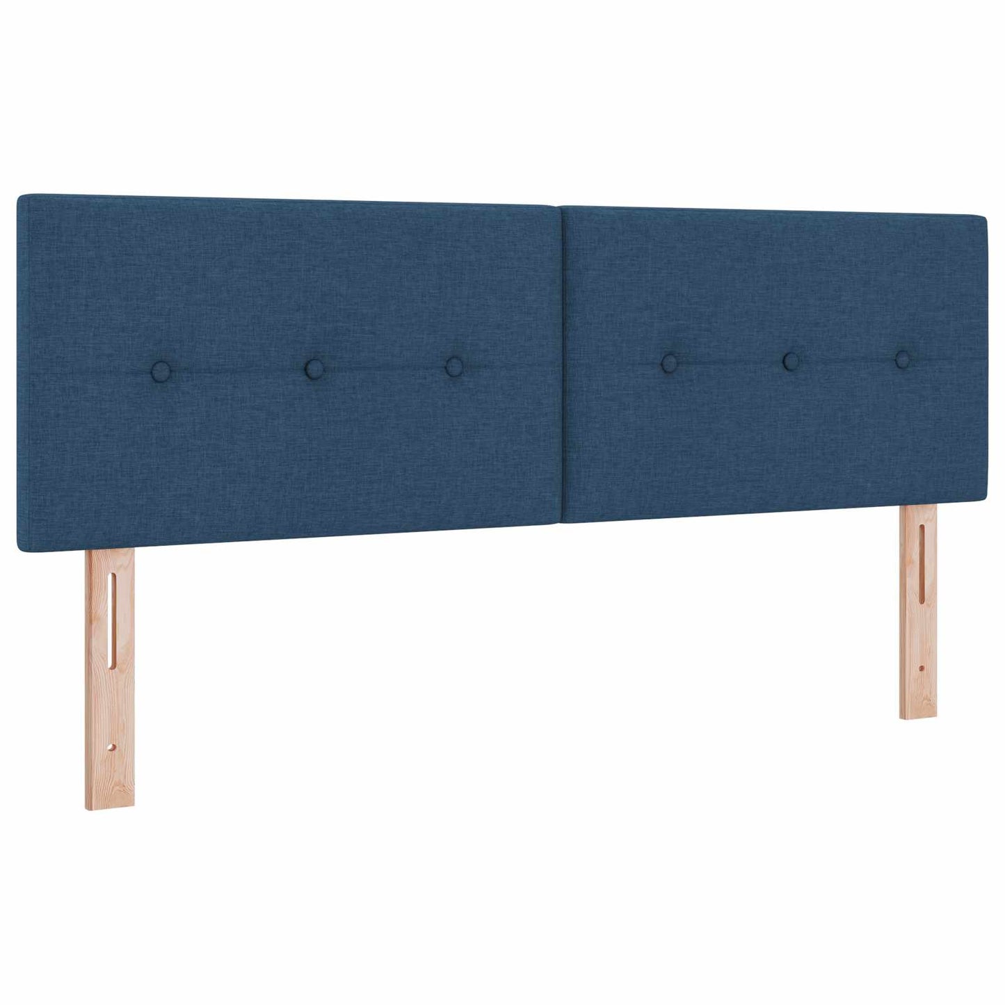 vidaXL Κρεβάτι box spring με στρώμα Μπλε 160 x 200 cm Ύφασμα