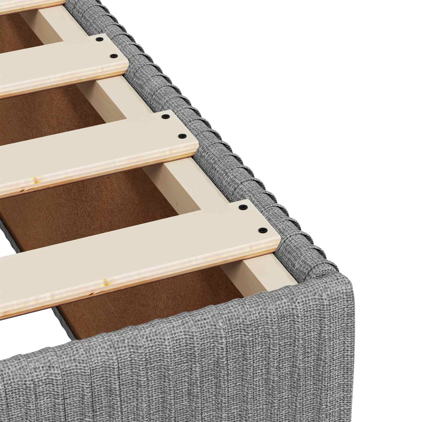 vidaXL Κρεβάτι box spring με στρώμα Ανοιχτό γκρι 180 x 200 cm Ύφασμα