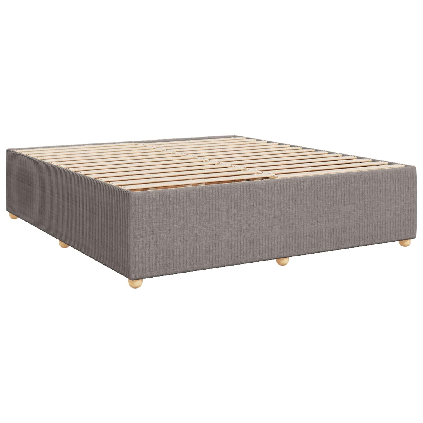 vidaXL Κρεβάτι box spring με στρώμα Taupe 180 x 200 cm Ύφασμα