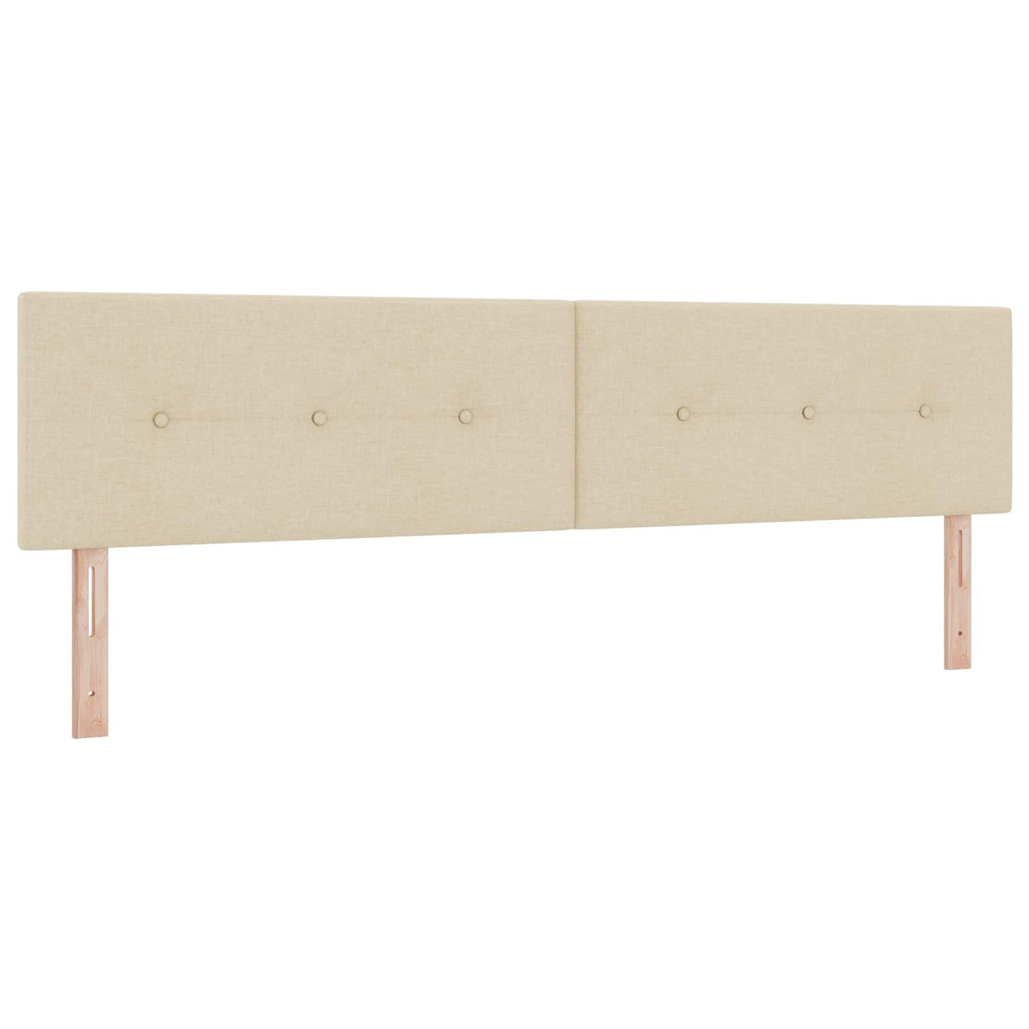 vidaXL Κρεβάτι box spring με στρώμα Κρεμ 200 x 200 cm Ύφασμα