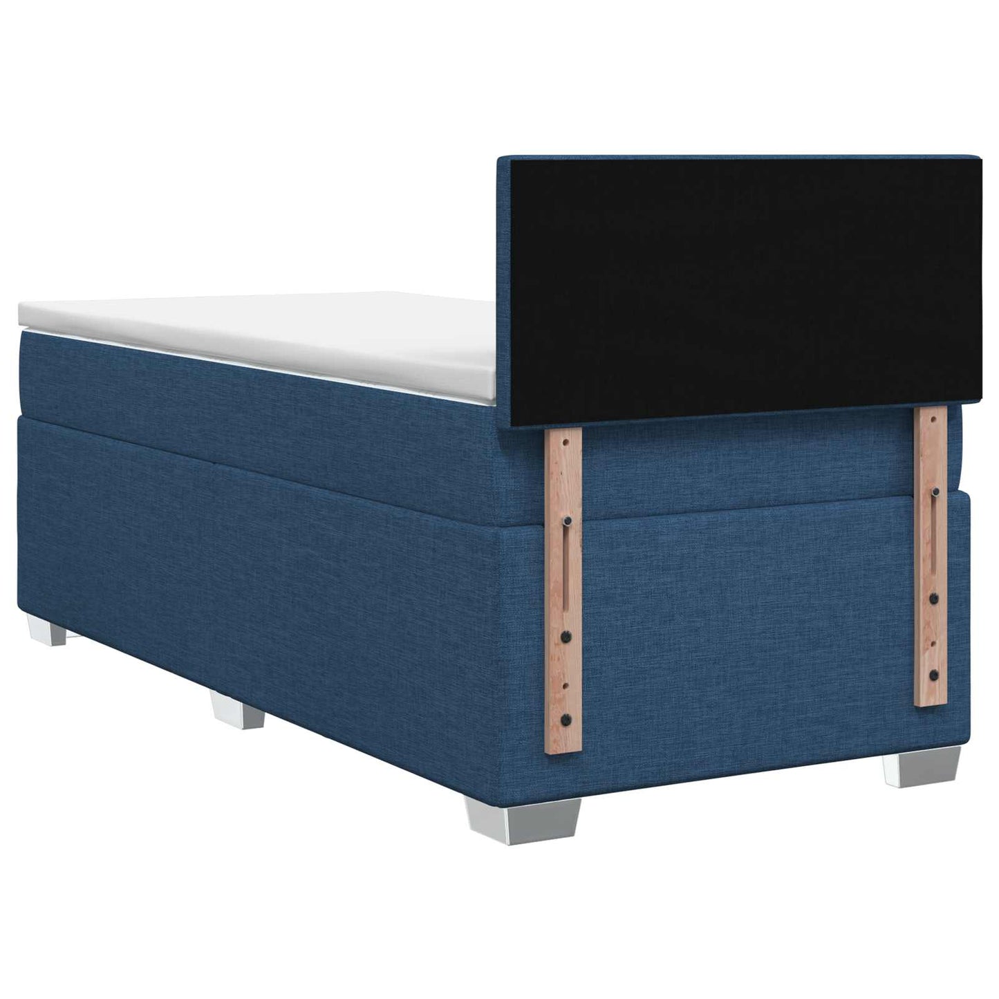 vidaXL Κρεβάτι Box Spring με Στρώμα και LED Μπλε 80 x 200 cm Ύφασμα