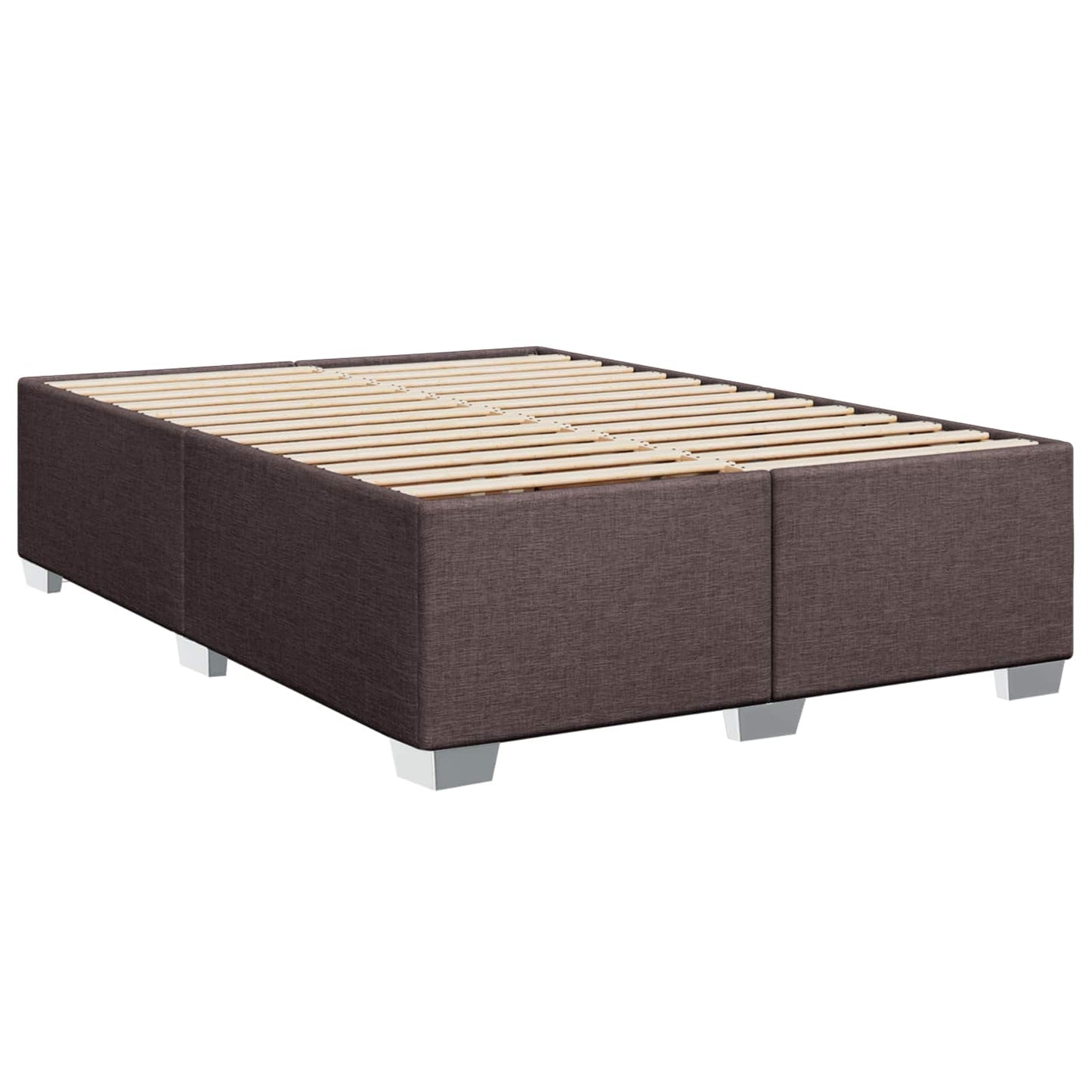vidaXL Κρεβάτι Box Spring με Στρώμα και LED Σκούρο Καφέ 160 x 200 cm