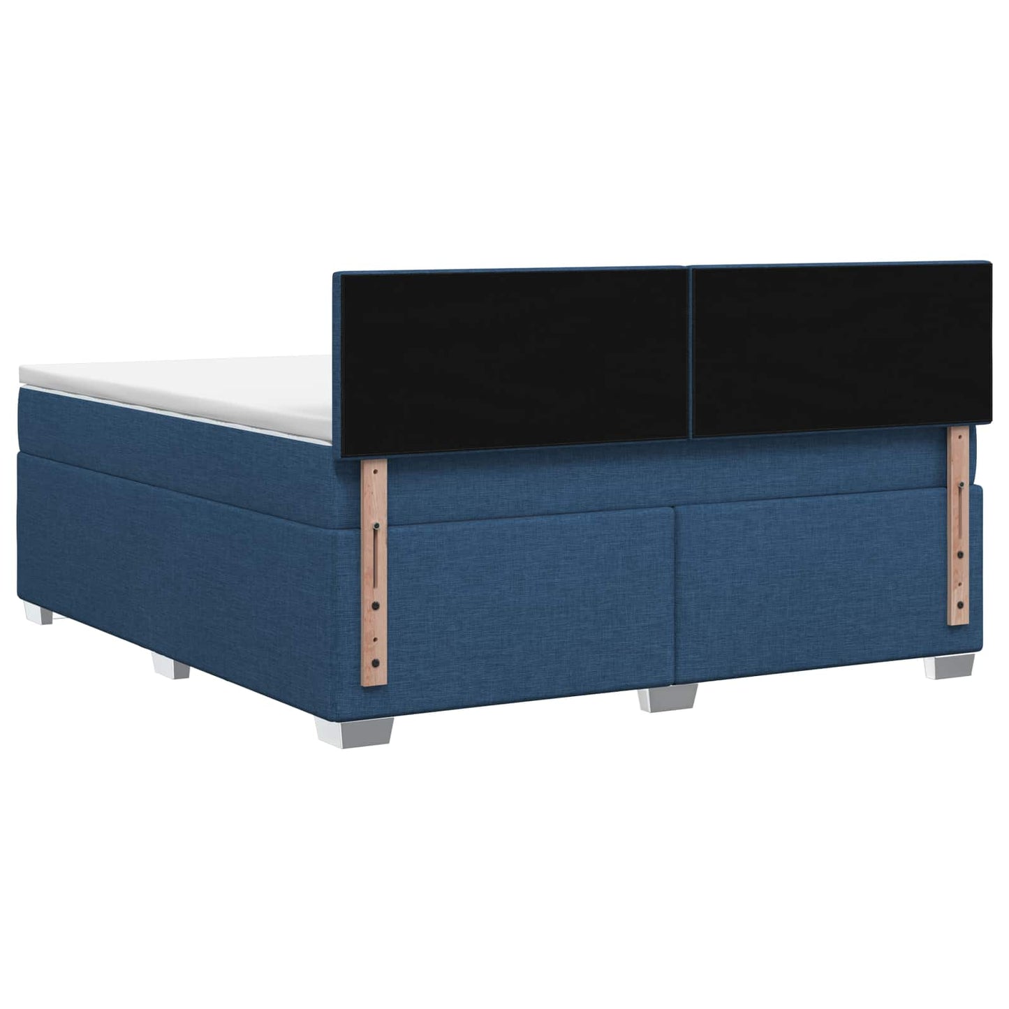 vidaXL Κρεβάτι Box Spring με Στρώμα και LED Μπλε 180 x 200 cm Ύφασμα