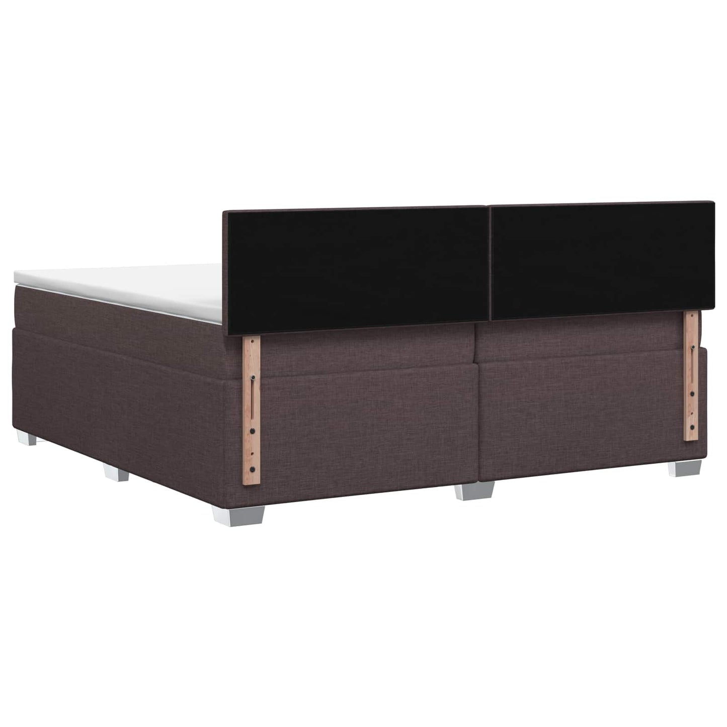 vidaXL Κρεβάτι Box Spring με Στρώμα και LED Σκούρο Καφέ 200 x 200 cm