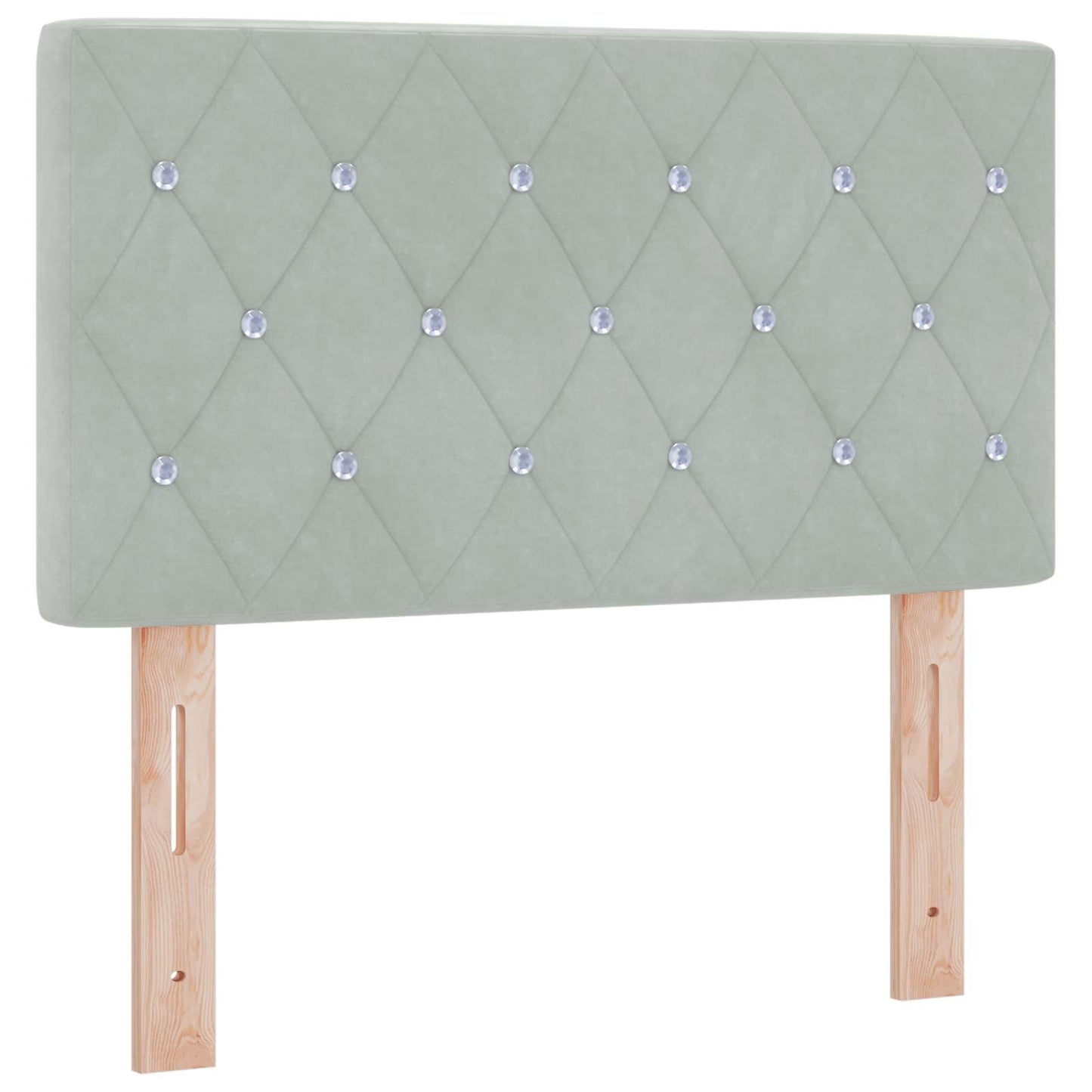 vidaXL Κρεβάτι Box Spring με Στρώμα και LED Ανοιχτό γκρι 80 x 200 cm