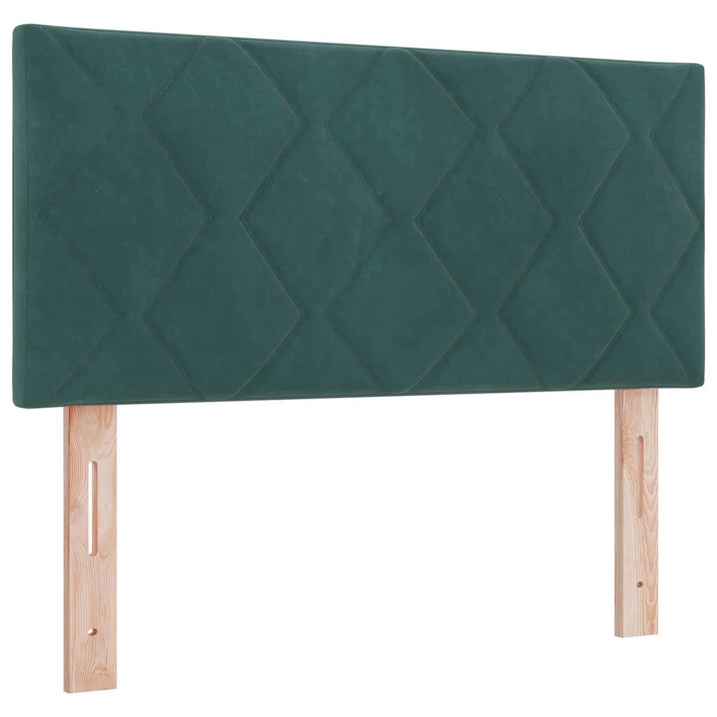 vidaXL Κρεβάτι Box Spring με Στρώμα και LED Σκούρο Πράσινο 90 x 200 cm