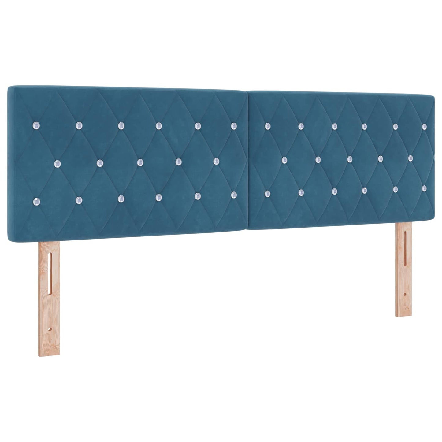 vidaXL Κρεβάτι Box Spring με Στρώμα και LED Μπλε 140 x 200 cm Βελούδο