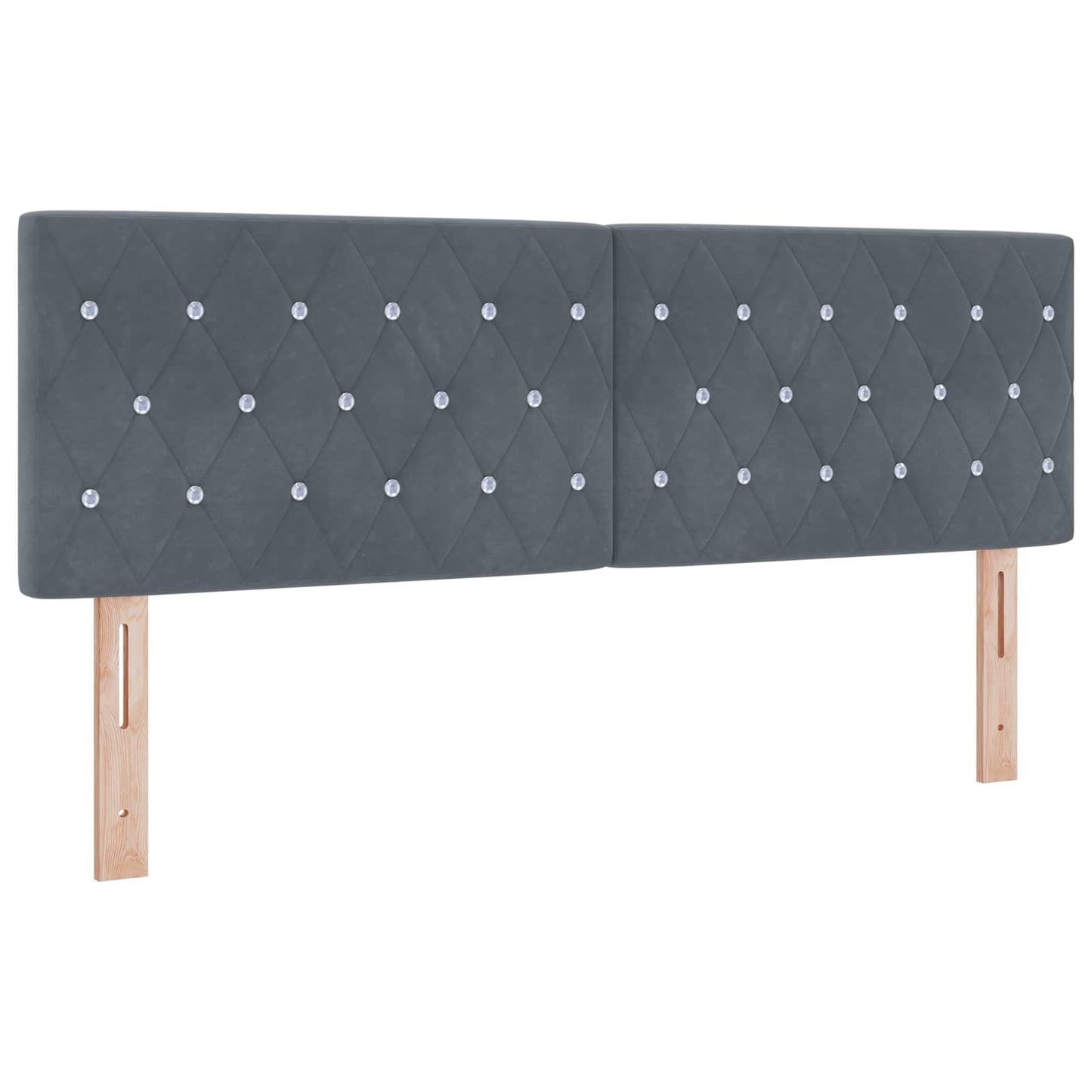vidaXL Κρεβάτι Box Spring με Στρώμα και LED Σκούρο Γκρι 160 x 200 cm