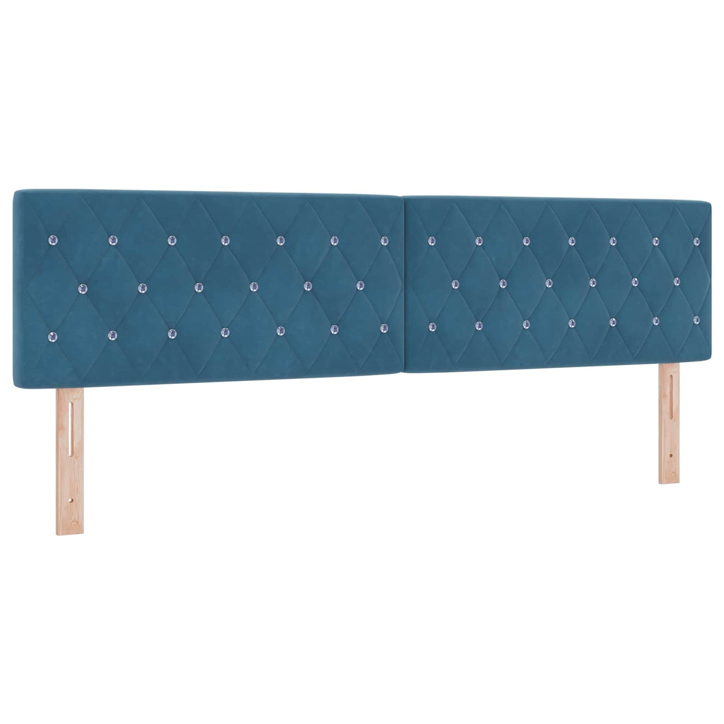vidaXL Κρεβάτι Box Spring με Στρώμα και LED Μπλε 180 x 200 cm Βελούδο
