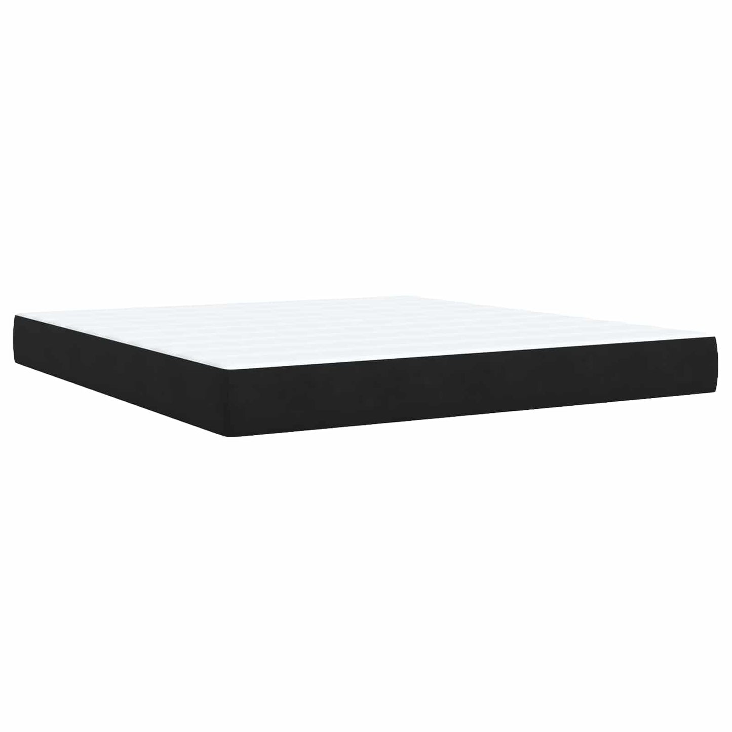 vidaXL Κρεβάτι Box Spring με Στρώμα και LED Μαύρο 180 x 200 cm Βελούδο