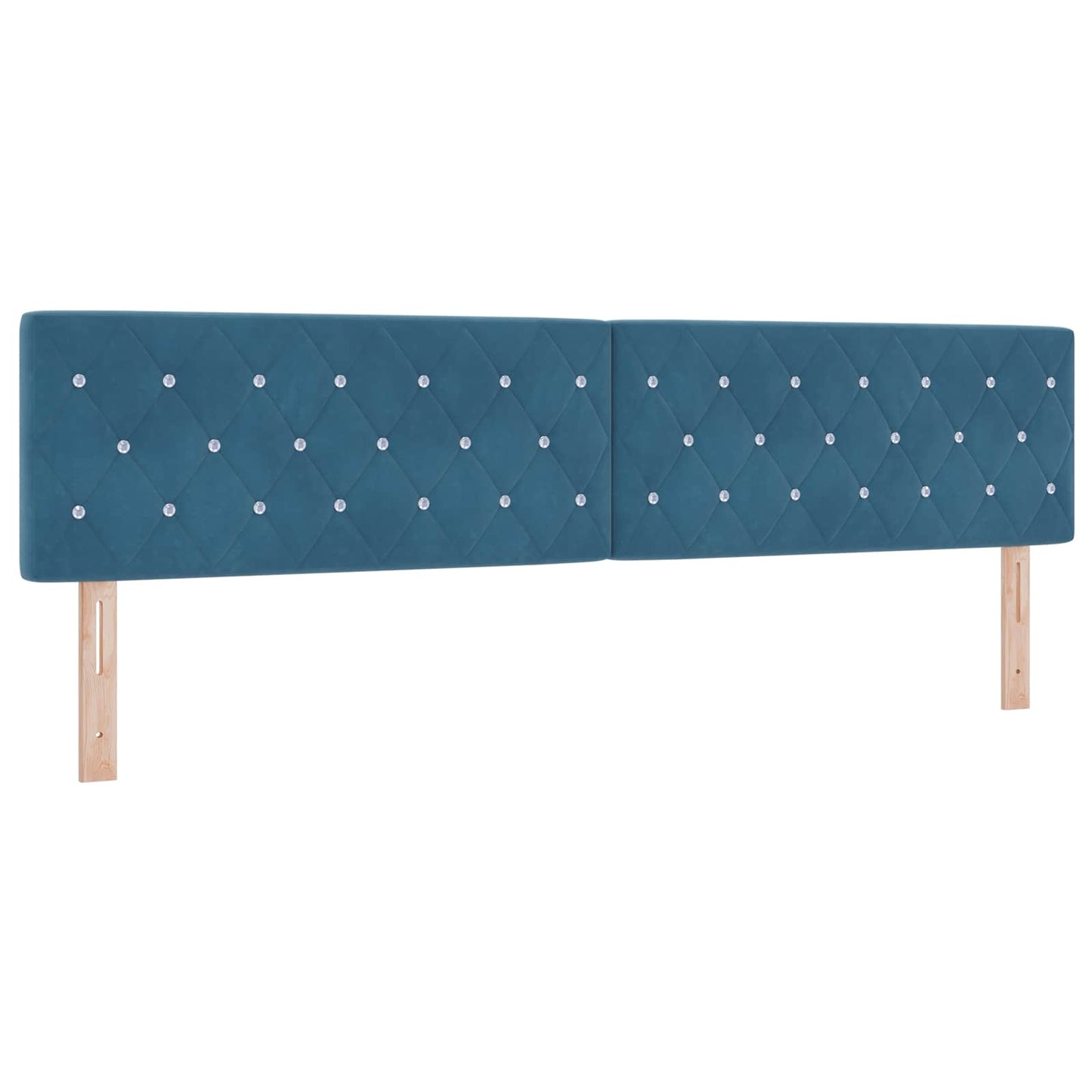 vidaXL Κρεβάτι Box Spring με Στρώμα και LED Μπλε 200 x 200 cm Βελούδο