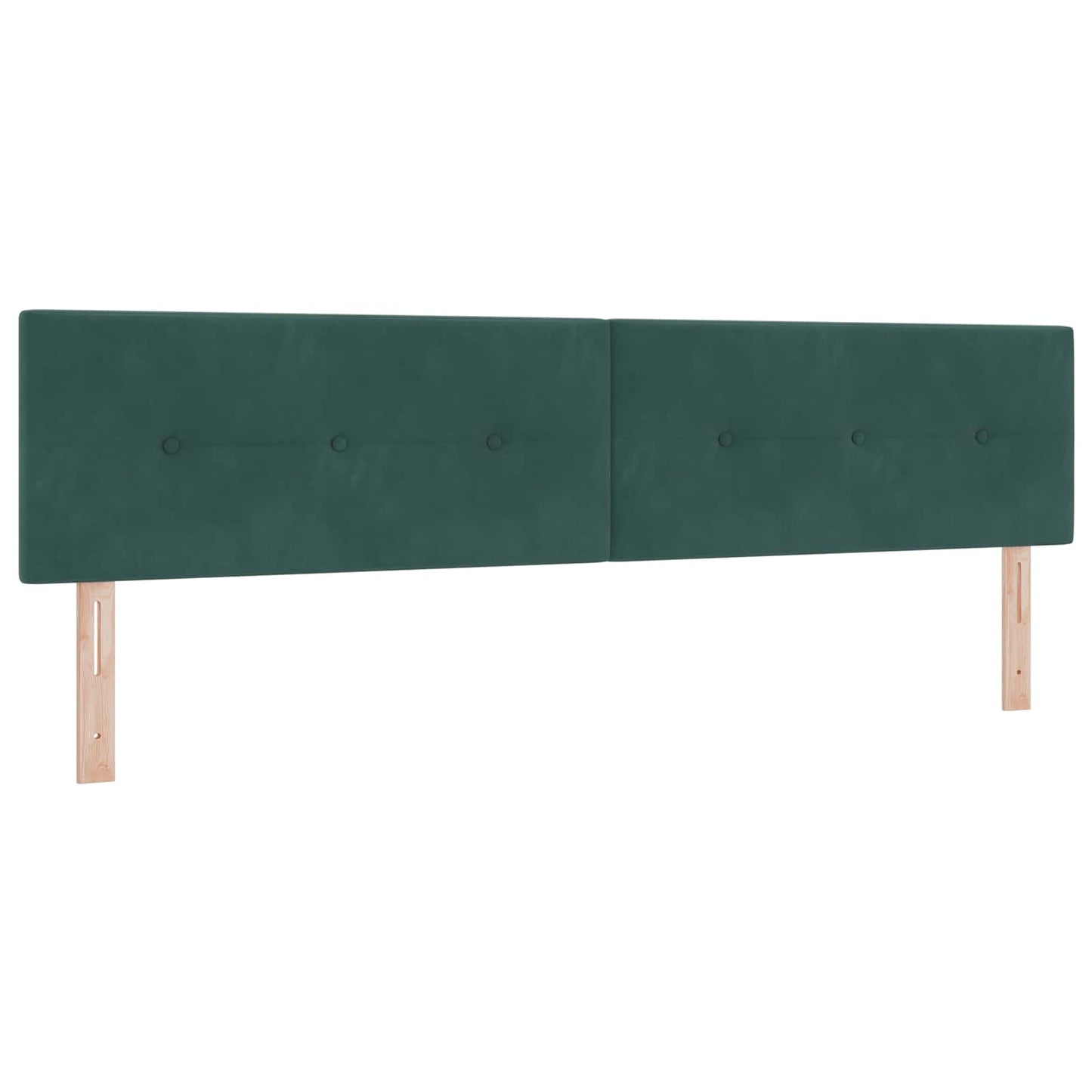 vidaXL Κρεβάτι Box Spring με Στρώμα και LED Σκούρο Πράσινο Βελούδο