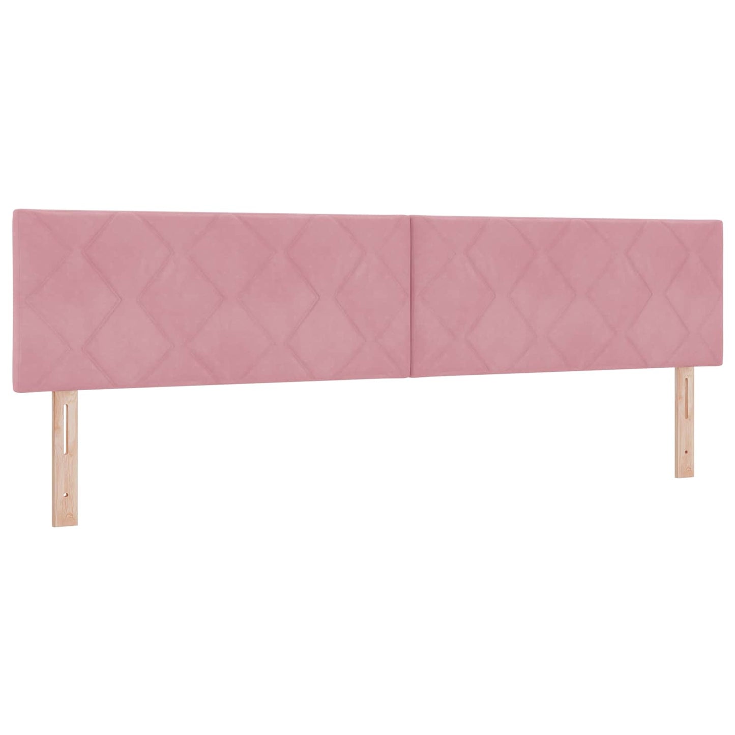 vidaXL Κρεβάτι Box Spring με Στρώμα και LED Ροζ 200 x 200 cm Βελούδο