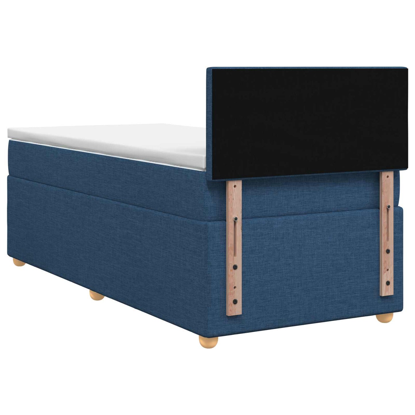 vidaXL Κρεβάτι box spring με στρώμα Μπλε 80 x 200 cm Ύφασμα
