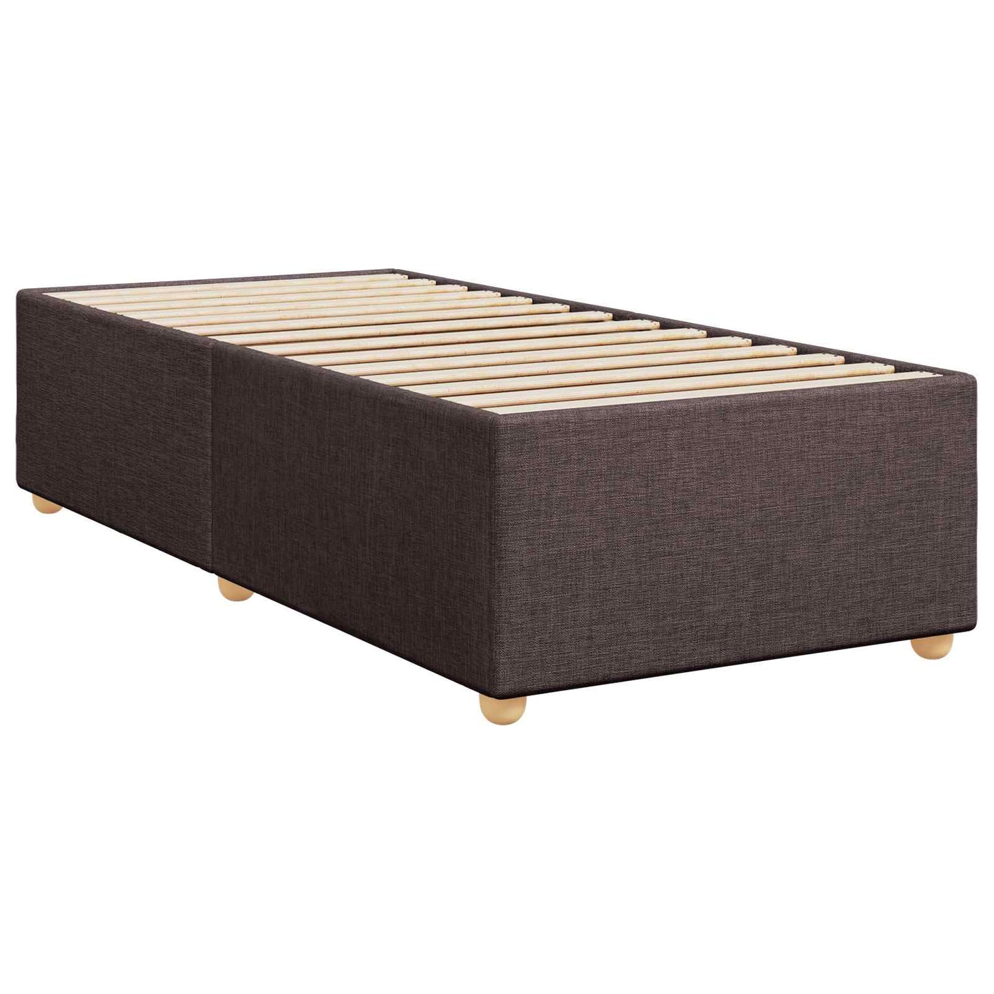 vidaXL Κρεβάτι box spring με στρώμα Σκούρο Καφέ 80 x 200 cm Ύφασμα