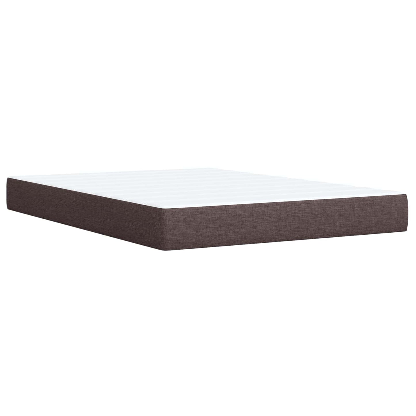 vidaXL Κρεβάτι box spring με στρώμα Σκούρο Καφέ 140 x 200 cm Ύφασμα
