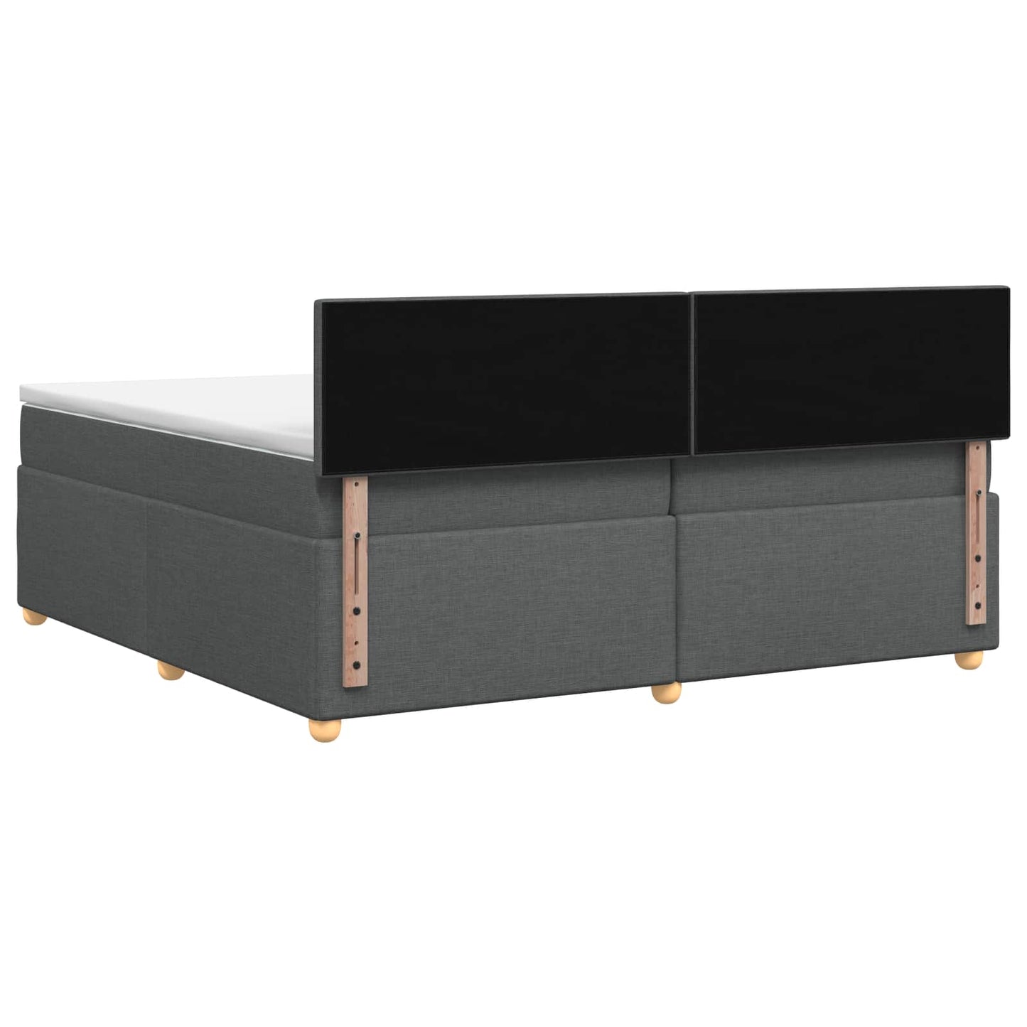 vidaXL Κρεβάτι box spring με στρώμα Σκούρο Γκρι 200 x 200 cm Ύφασμα
