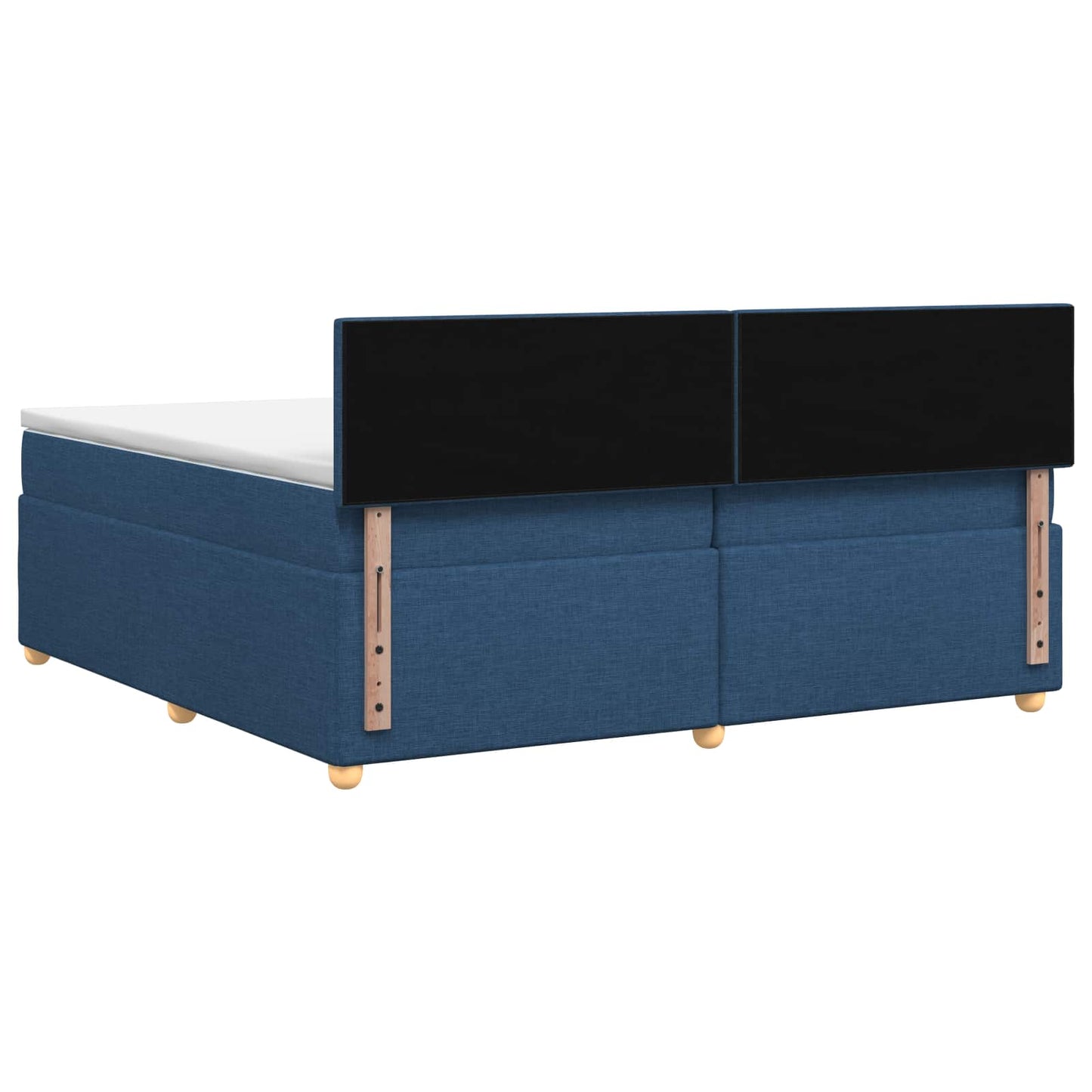 vidaXL Κρεβάτι box spring με στρώμα Μπλε 200 x 200 cm Ύφασμα