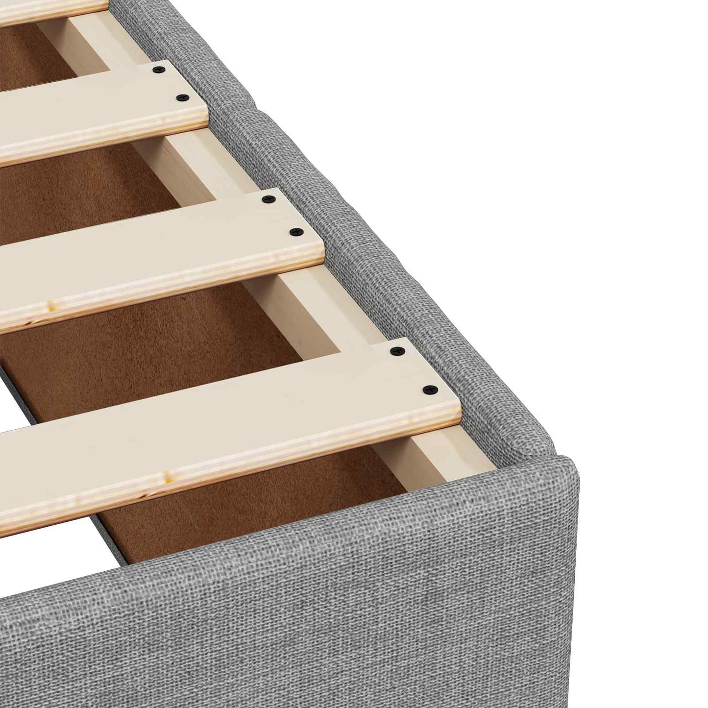 vidaXL Κρεβάτι box spring με στρώμα Ανοιχτό γκρι 90 x 200 cm Ύφασμα