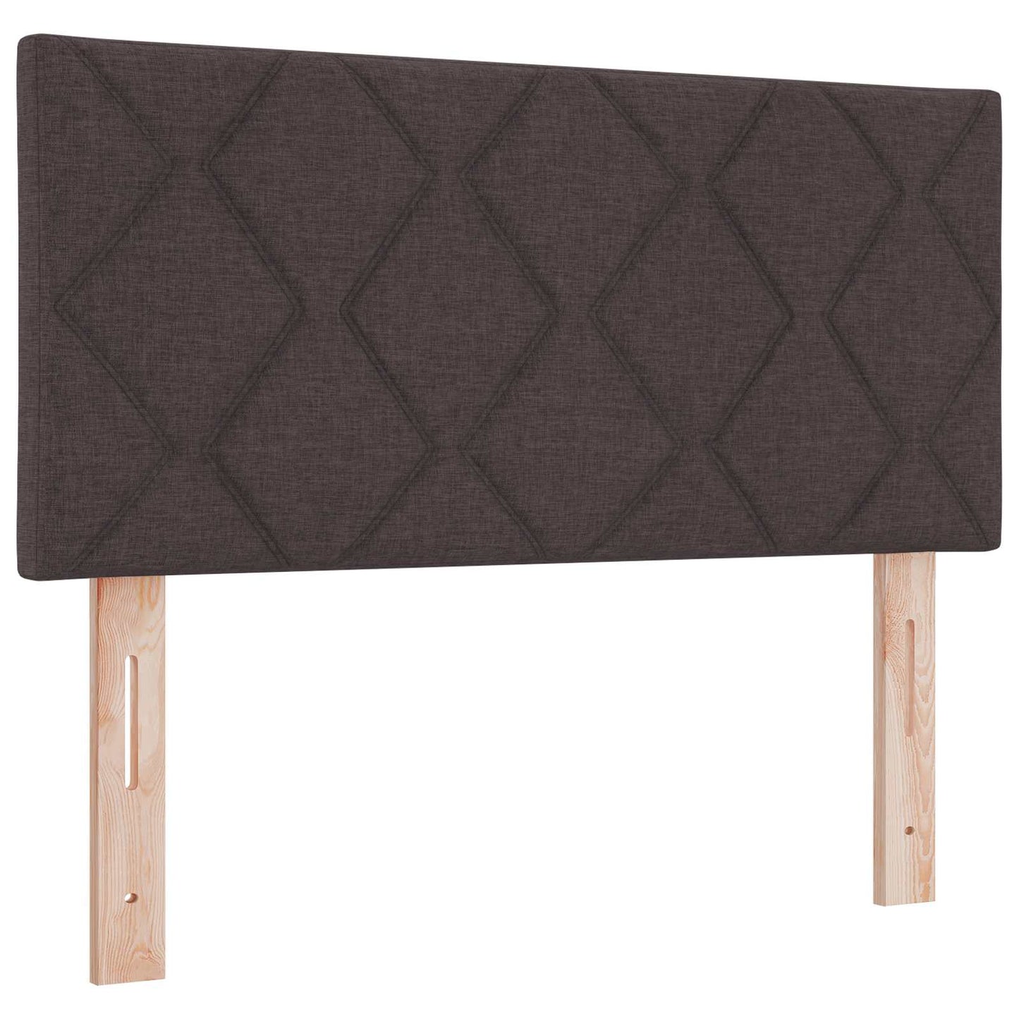 vidaXL Κρεβάτι box spring με στρώμα Σκούρο Καφέ 90 x 200 cm Ύφασμα