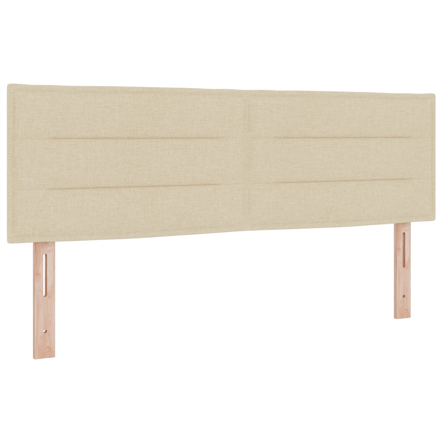 vidaXL Κρεβάτι box spring με στρώμα Κρεμ 140 x 200 cm Ύφασμα