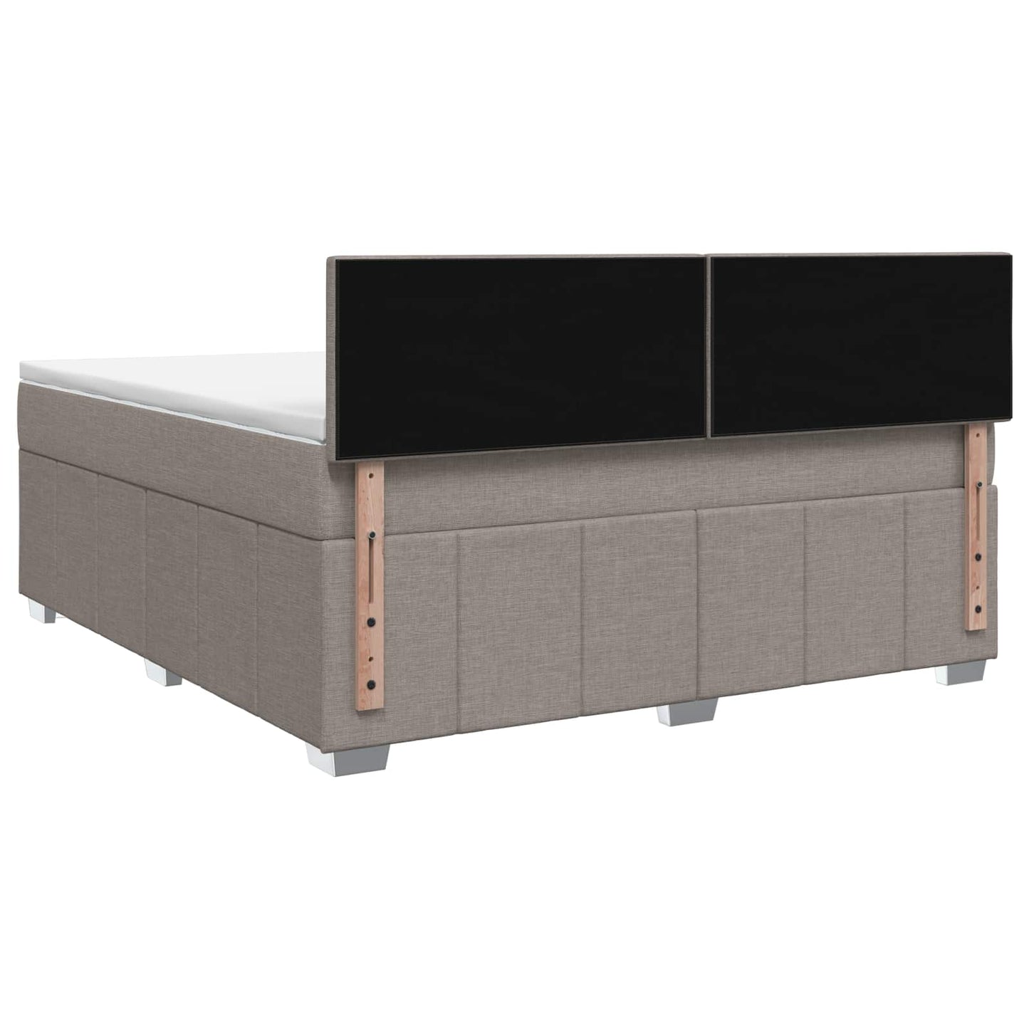 vidaXL Κρεβάτι box spring με στρώμα Taupe 160 x 200 cm Ύφασμα
