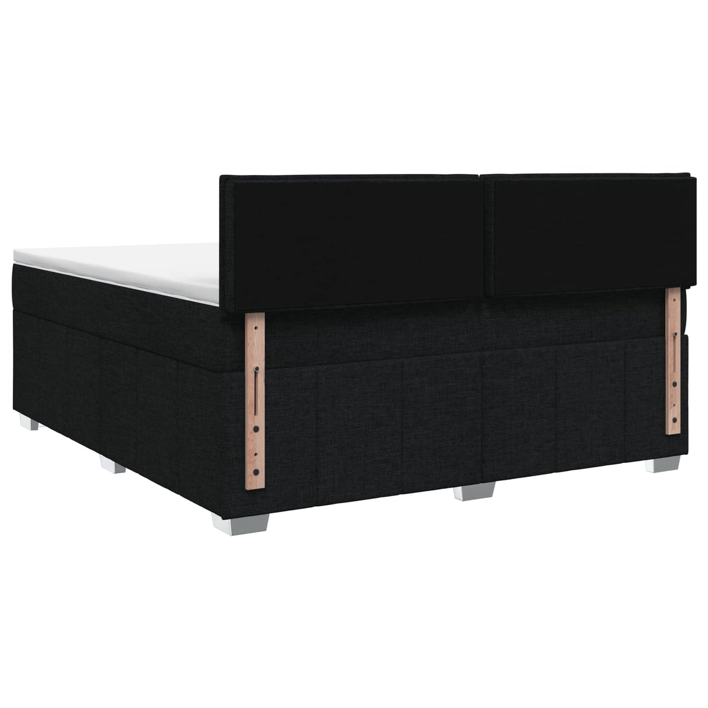 vidaXL Κρεβάτι box spring με στρώμα Μαύρο 160 x 200 cm Ύφασμα