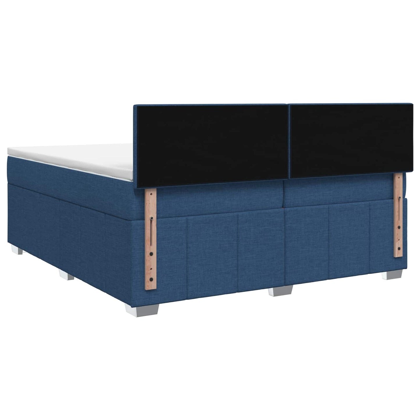 vidaXL Κρεβάτι box spring με στρώμα Μπλε 200 x 200 cm Ύφασμα