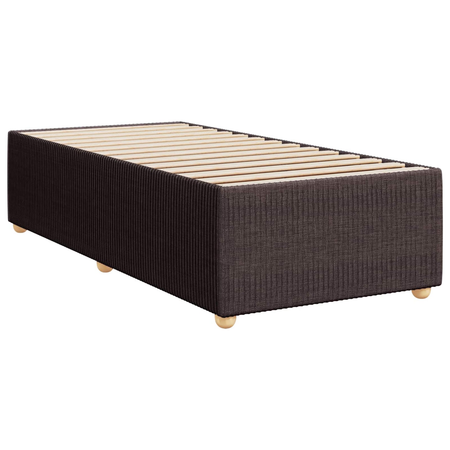 vidaXL Κρεβάτι box spring με στρώμα Σκούρο Καφέ 80 x 200 cm Ύφασμα