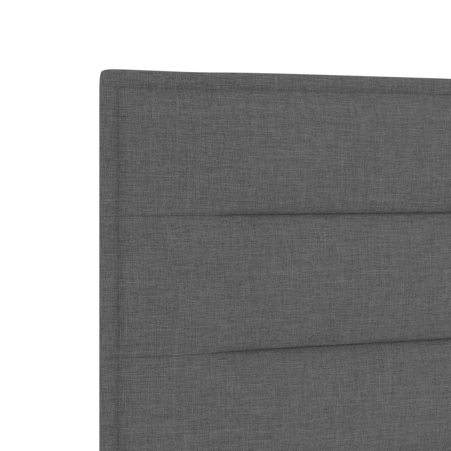 vidaXL Κρεβάτι box spring με στρώμα Σκούρο Γκρι 90 x 200 cm Ύφασμα