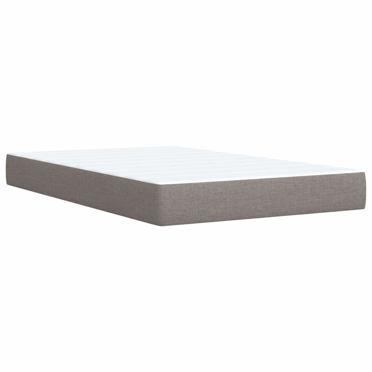 vidaXL Κρεβάτι box spring με στρώμα Taupe 120 x 200 cm Ύφασμα