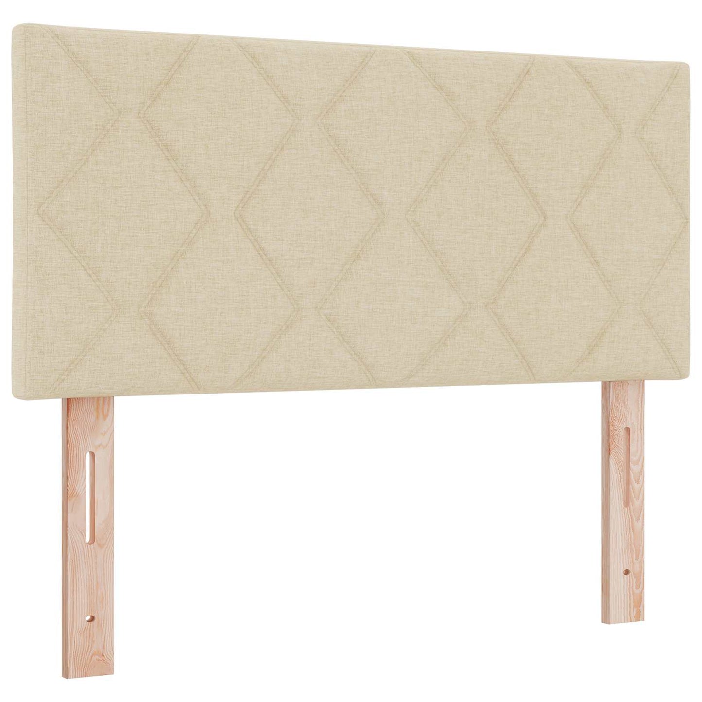 vidaXL Κρεβάτι box spring με στρώμα Κρεμ 120 x 200 cm Ύφασμα