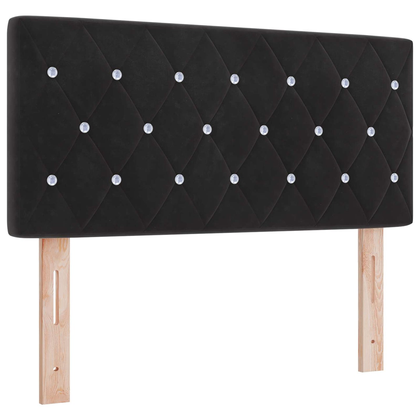 vidaXL Κρεβάτι box spring με στρώμα Μαύρο 90 x 190 cm Βελούδο