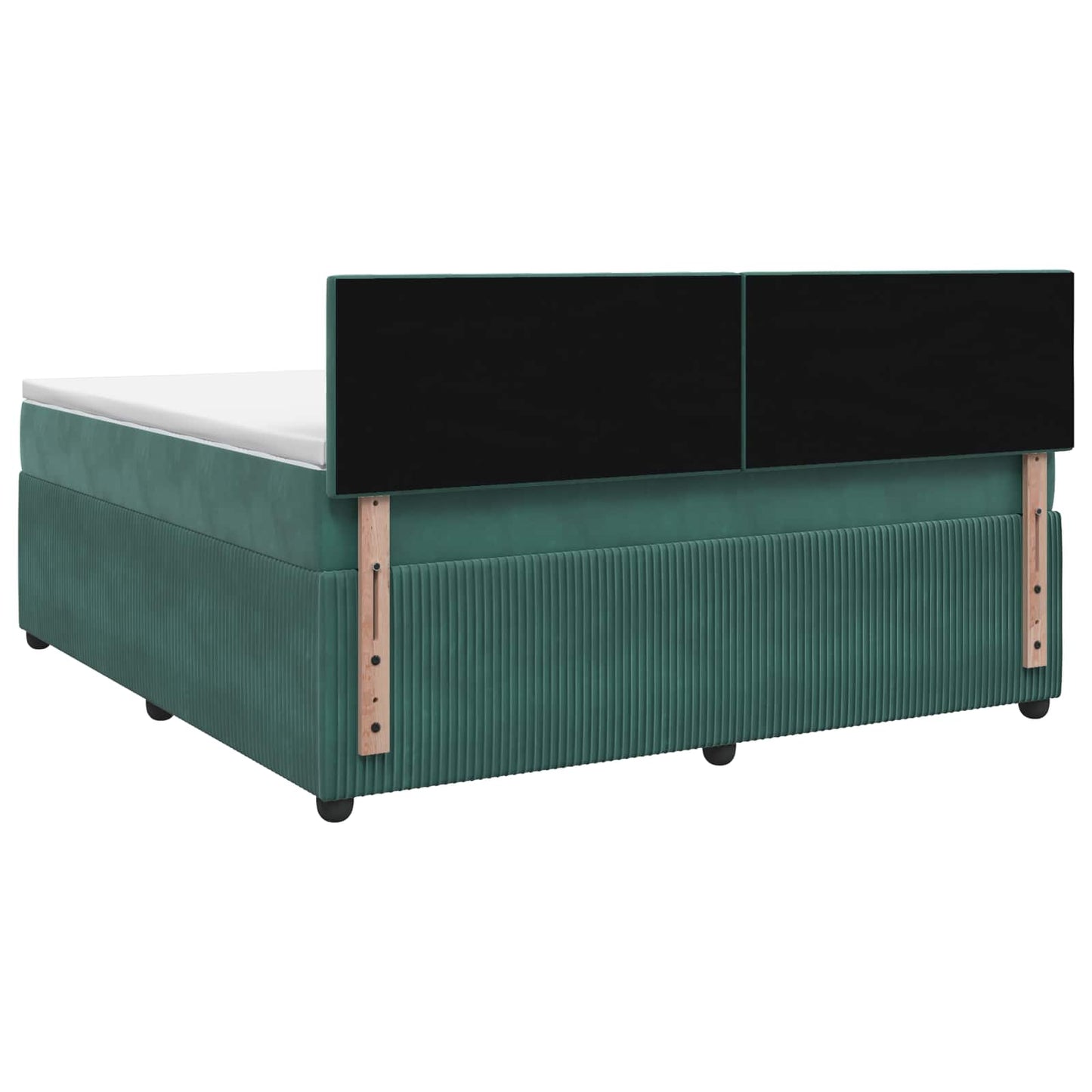 vidaXL Κρεβάτι box spring με στρώμα Σκούρο Πράσινο 140 x 190 cm