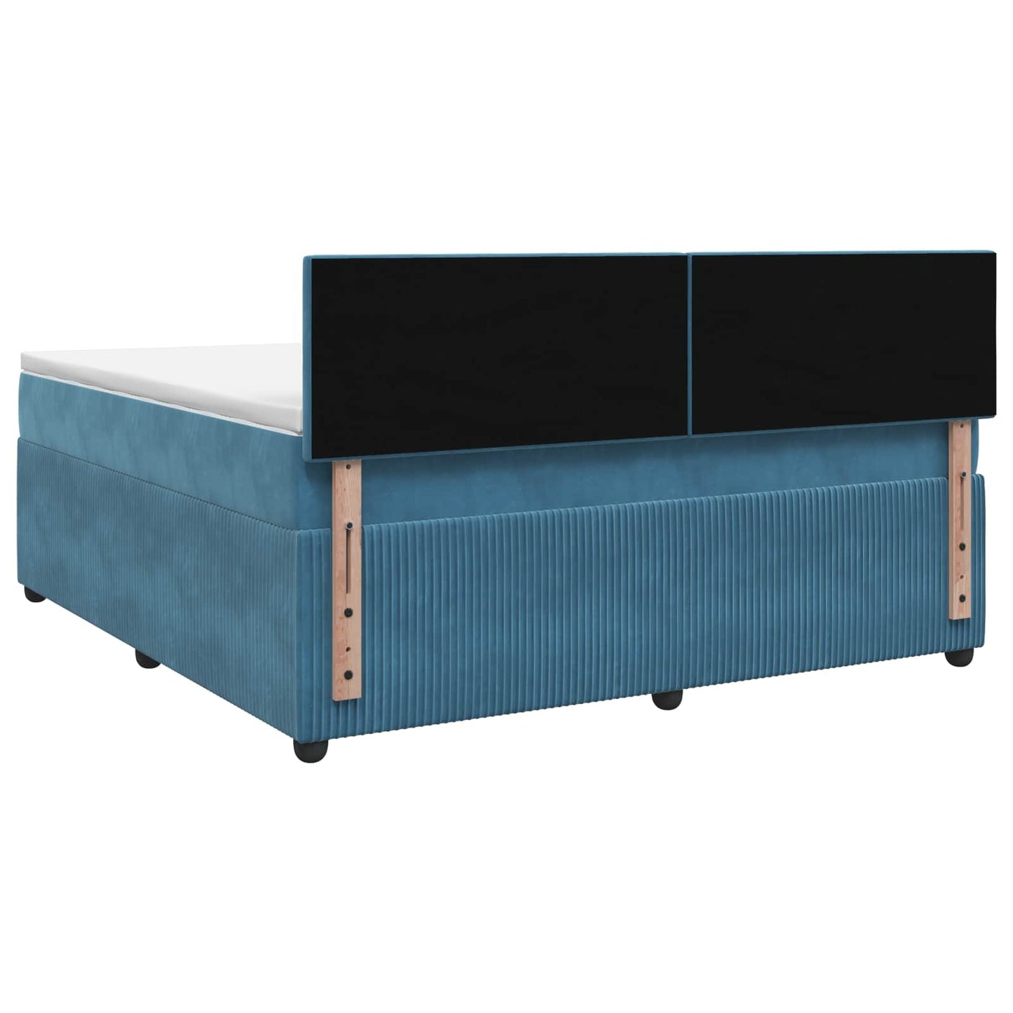 vidaXL Κρεβάτι box spring με στρώμα Μπλε 140 x 190 cm Βελούδο