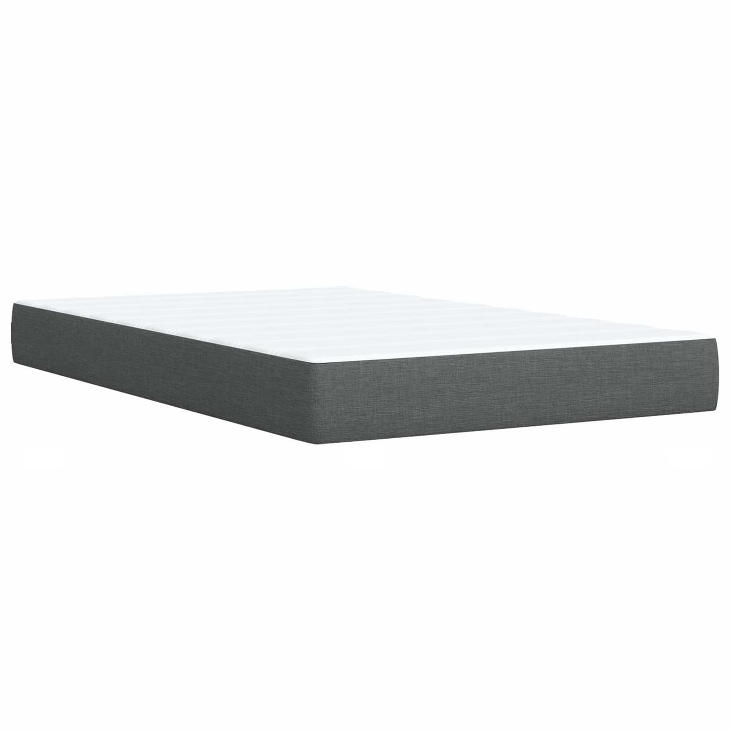 vidaXL Κρεβάτι box spring με στρώμα Σκούρο Γκρι 120 x 190 cm Ύφασμα