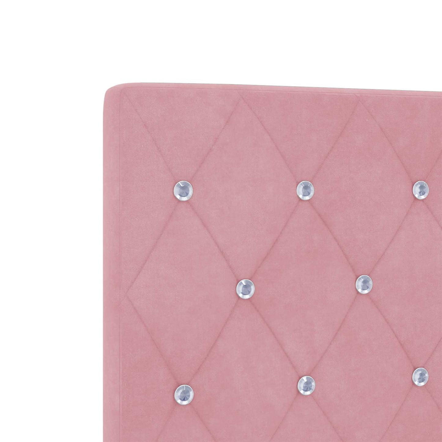 vidaXL Κρεβάτι box spring με στρώμα Ροζ 100 x 200 cm Βελούδο