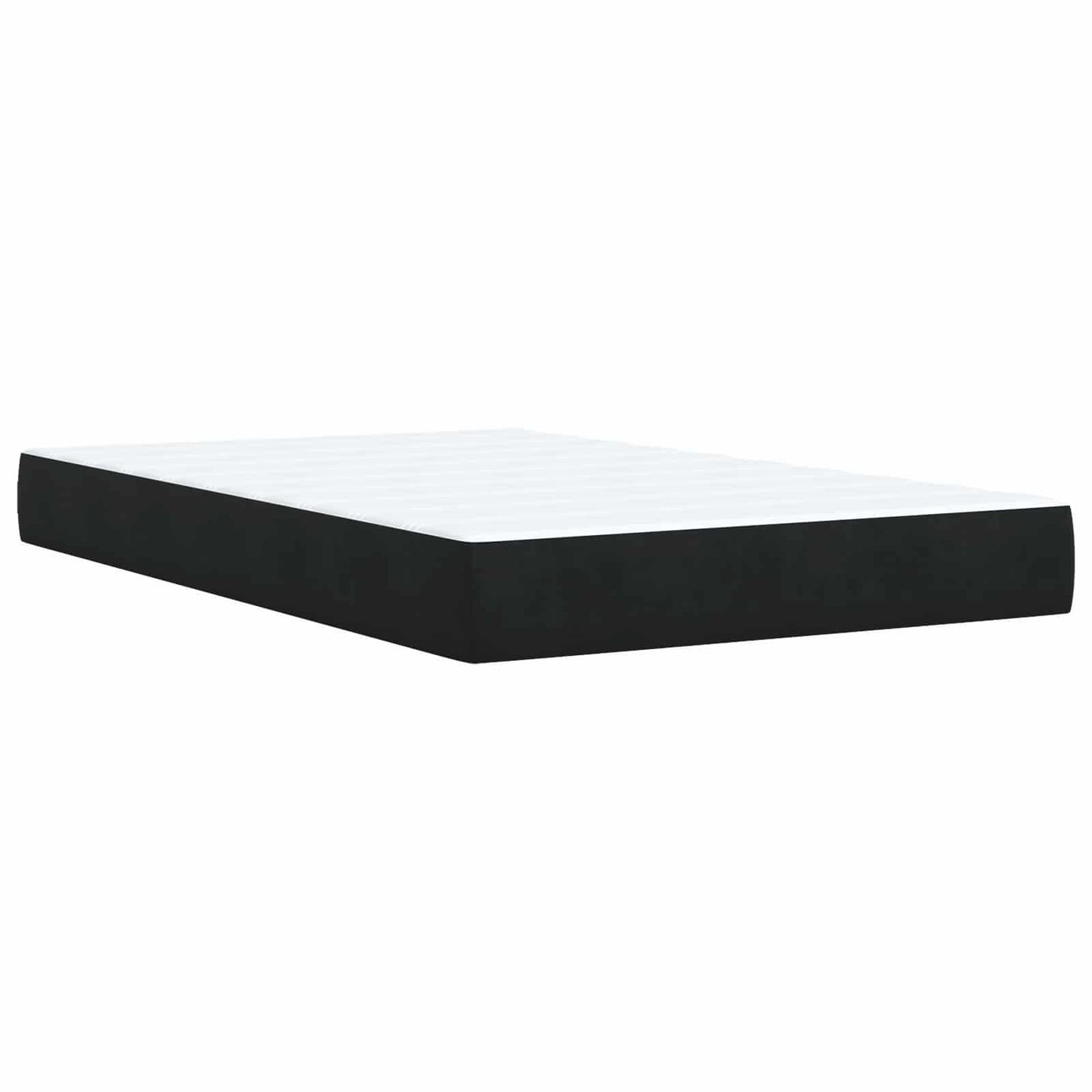 vidaXL Κρεβάτι box spring με στρώμα Μαύρο 120 x 200 cm Βελούδο
