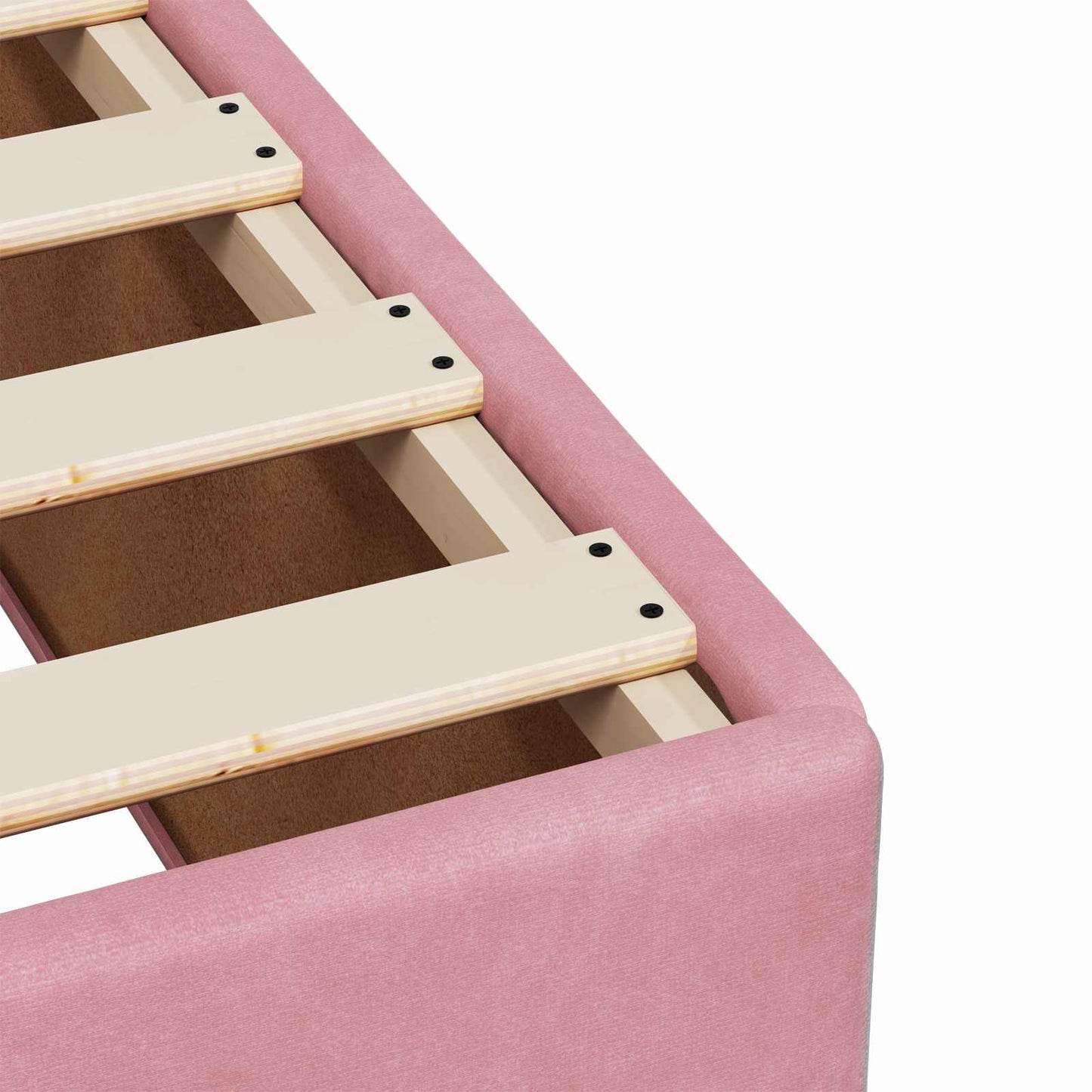 vidaXL Κρεβάτι box spring με στρώμα Ροζ 200 x 200 cm Βελούδο