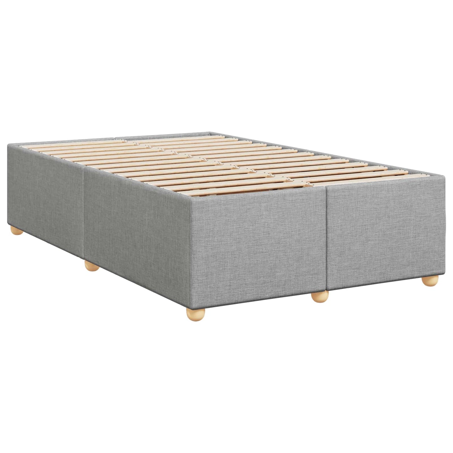 vidaXL Κρεβάτι box spring με στρώμα Ανοιχτό γκρι 120 x 190 cm Ύφασμα
