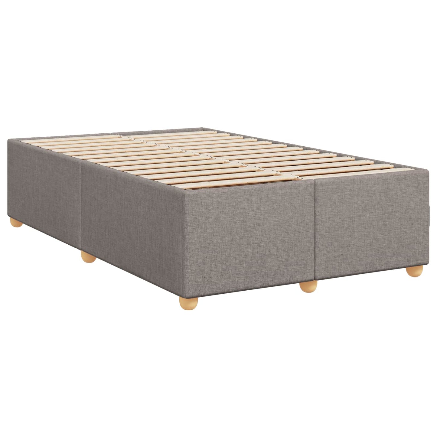 vidaXL Κρεβάτι box spring με στρώμα Taupe 120 x 190 cm Ύφασμα