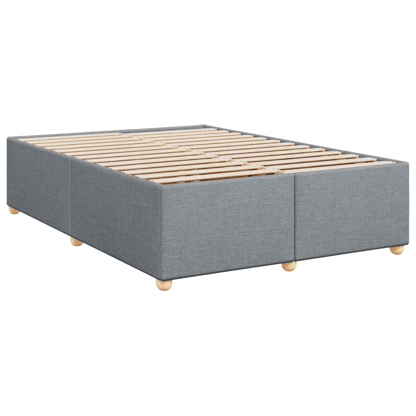 vidaXL Κρεβάτι box spring με στρώμα Ανοιχτό γκρι 140 x 190 cm Ύφασμα