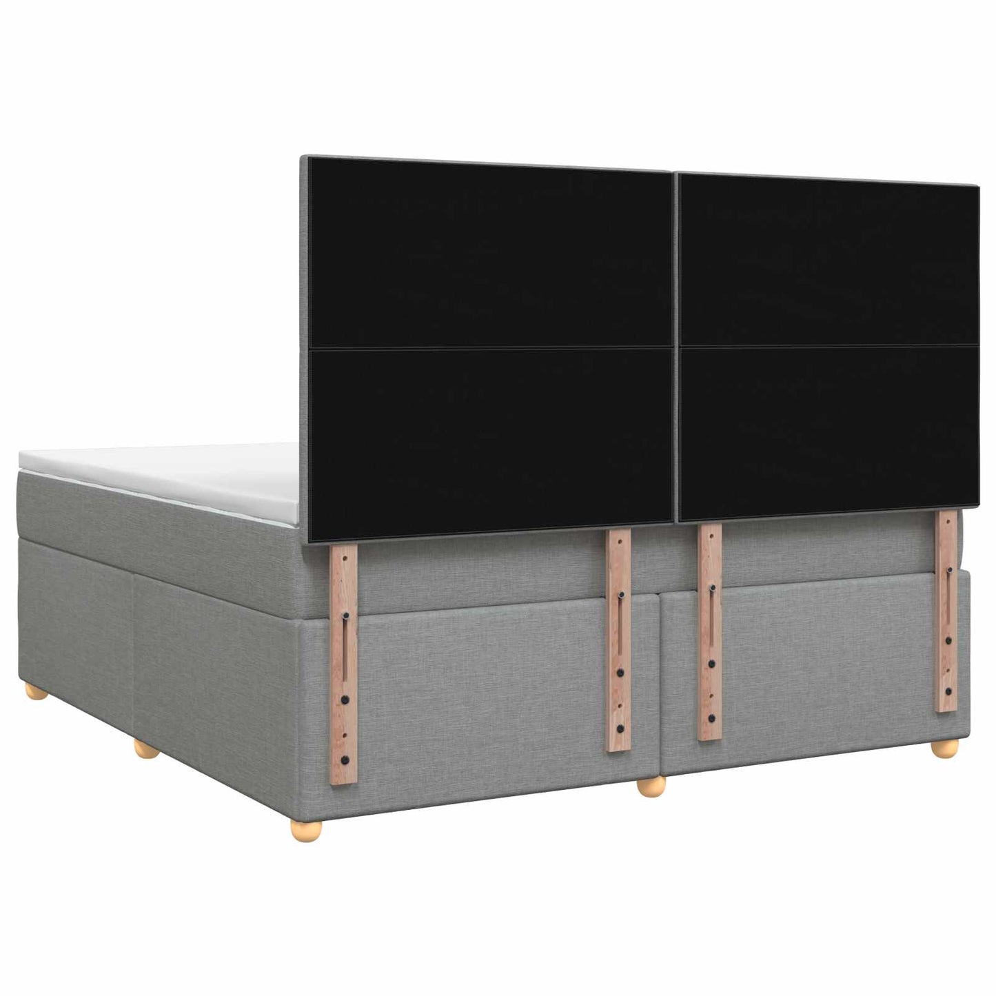 vidaXL Κρεβάτι box spring με στρώμα Ανοιχτό γκρι 140 x 190 cm Ύφασμα