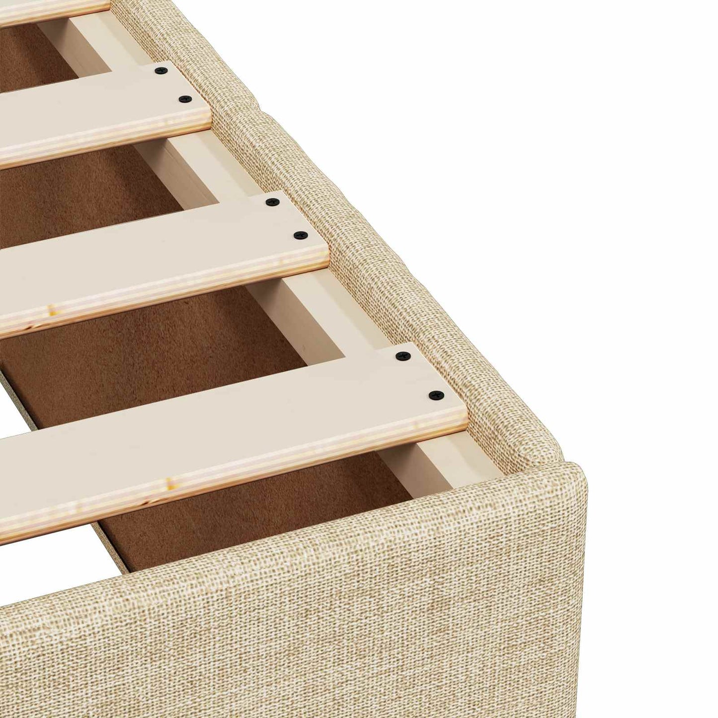 vidaXL Κρεβάτι box spring με στρώμα Κρεμ 80 x 200 cm Ύφασμα