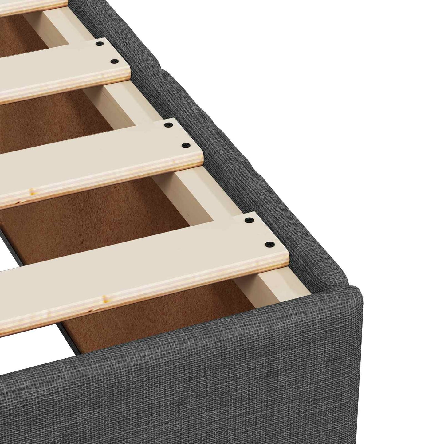 vidaXL Κρεβάτι box spring με στρώμα Σκούρο Γκρι 120 x 190 cm Ύφασμα