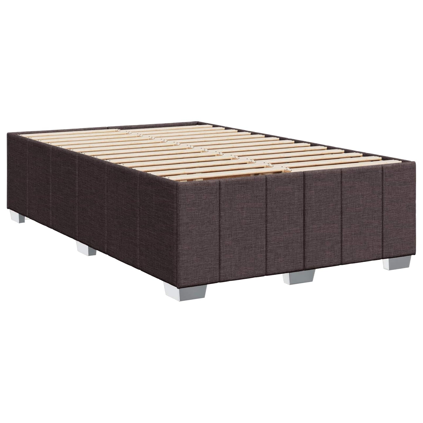 vidaXL Κρεβάτι box spring με στρώμα Σκούρο Καφέ 120 x 190 cm Ύφασμα